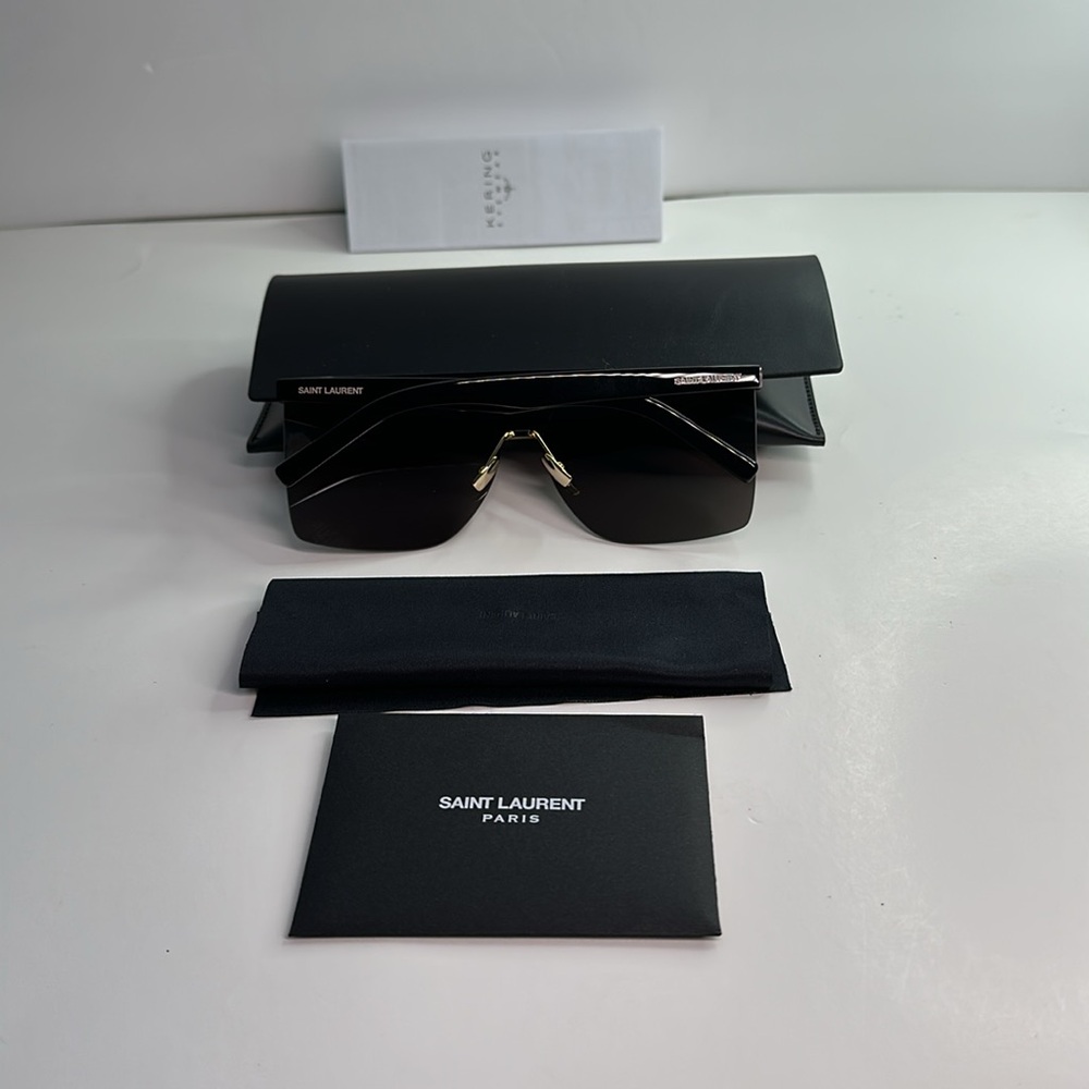 – New & Authentic Saint Laurent SL 537 PALACE Black Sunglasses - Picture 13 of 14